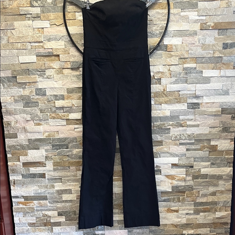 Maeve Elegant Black Strapless Jumpsuit
Only have one spaghetti strap